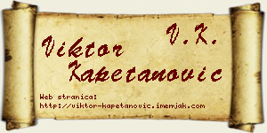 Viktor Kapetanović vizit kartica